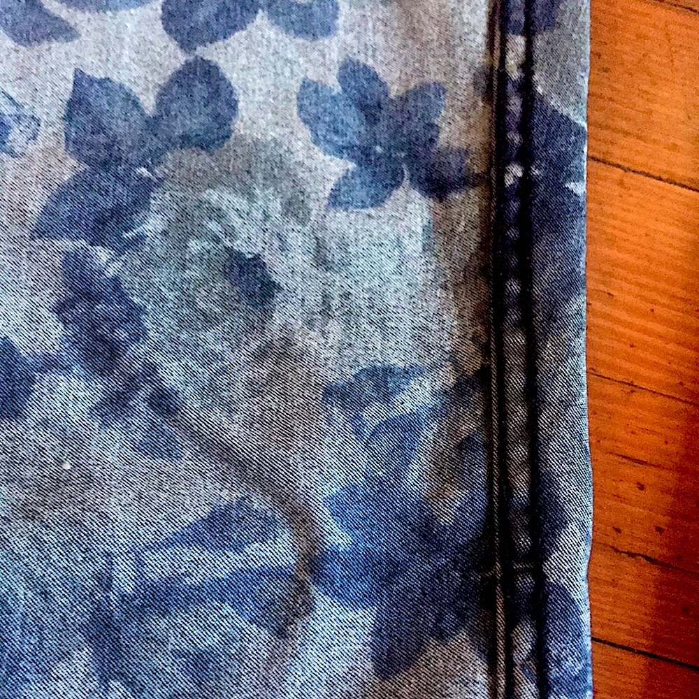 Stretchy Floral/ Blue Reversible Pants